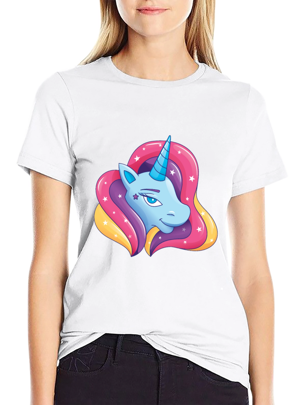Unicorn Graphic Black T-Shirt