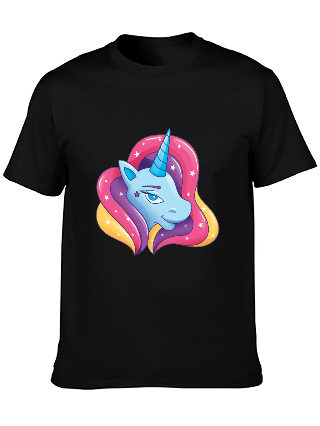 Unicorn Graphic Black T-Shirt