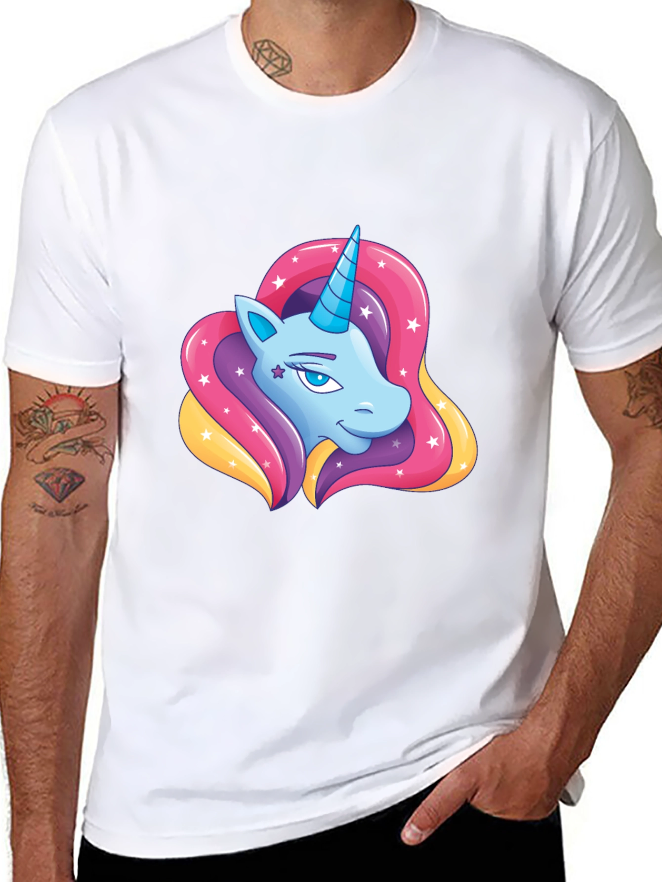 Unicorn Graphic Black T-Shirt