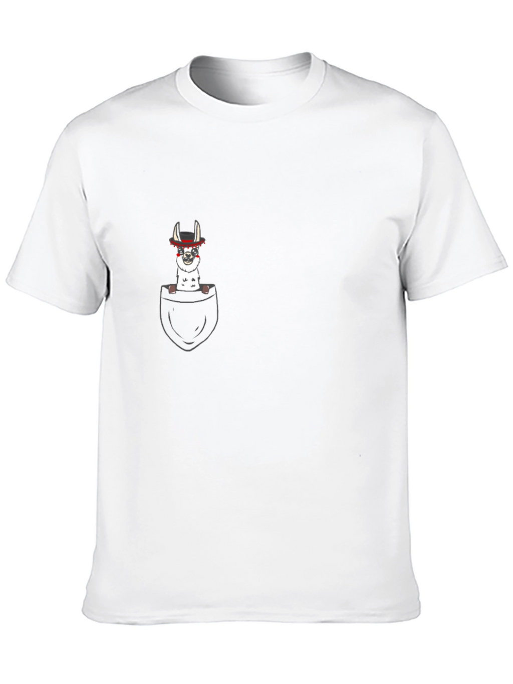 Pocket Llama T-Shirt - Funny Animal Tee