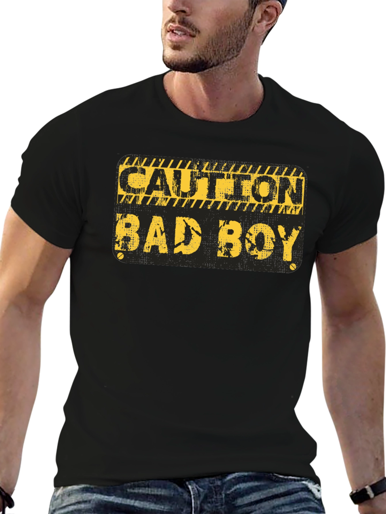 Caution Bad Boy Graphic T-Shirt