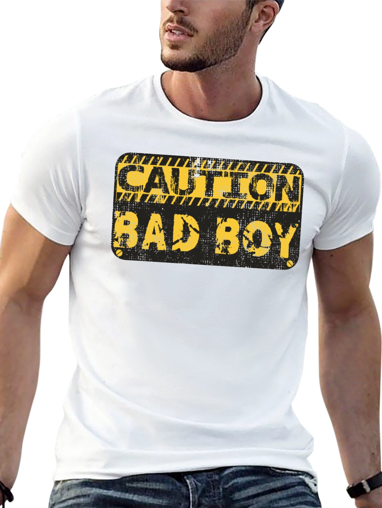 Caution Bad Boy Graphic T-Shirt