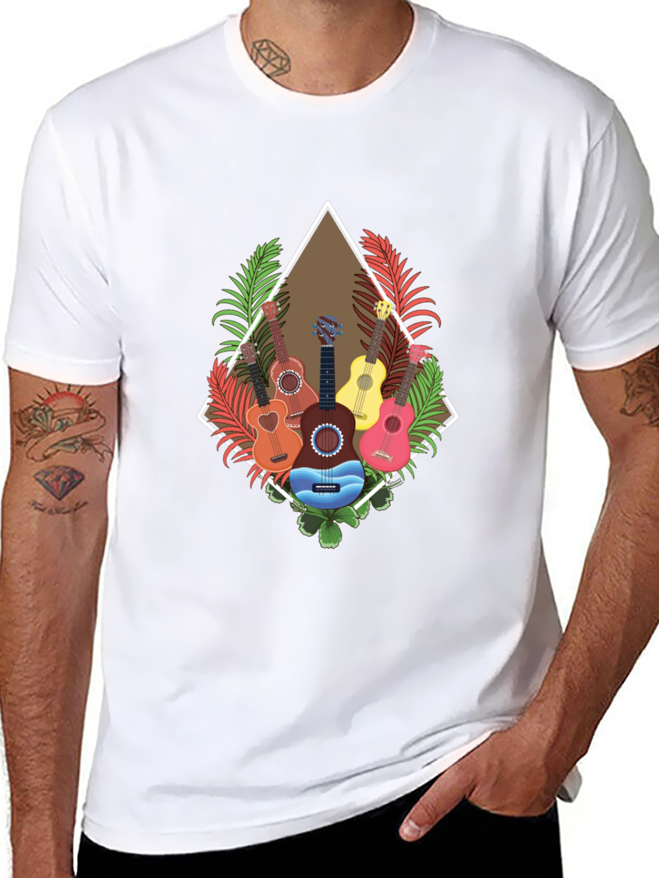 Tropical Guitar T-Shirt: Island Style