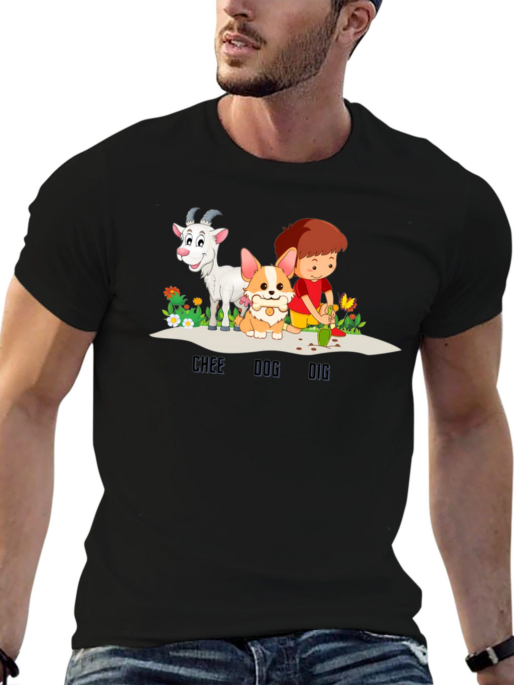 Chee Dog Dig Graphic T-Shirt
