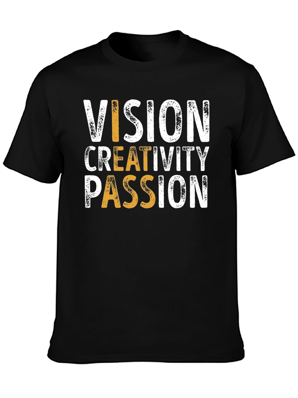 Vision Creativity Passion T-Shirt - Black Graphic Tee