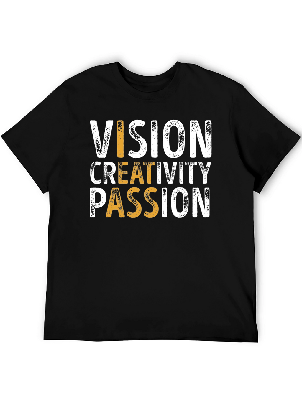 Vision Creativity Passion T-Shirt - Black Graphic Tee