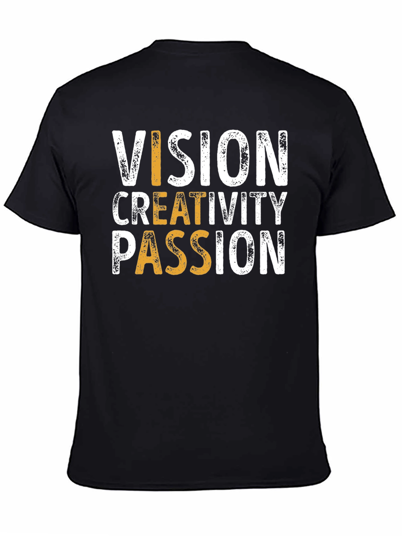 Vision Creativity Passion T-Shirt - Black Graphic Tee