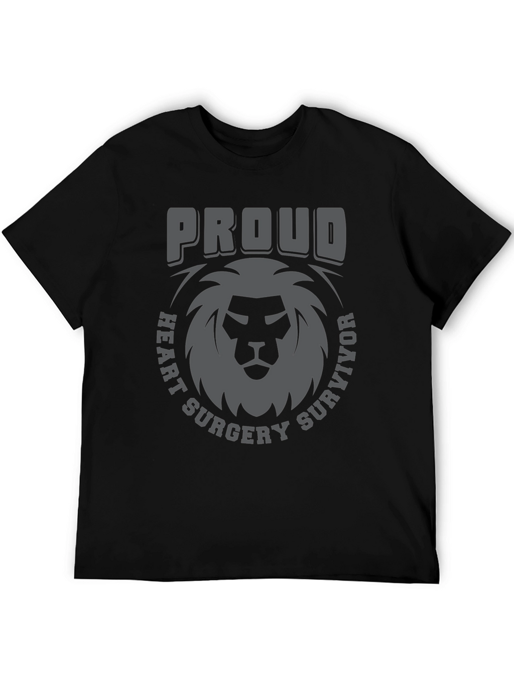 Proud Heart Surgery Survivor Lion Graphic Tee