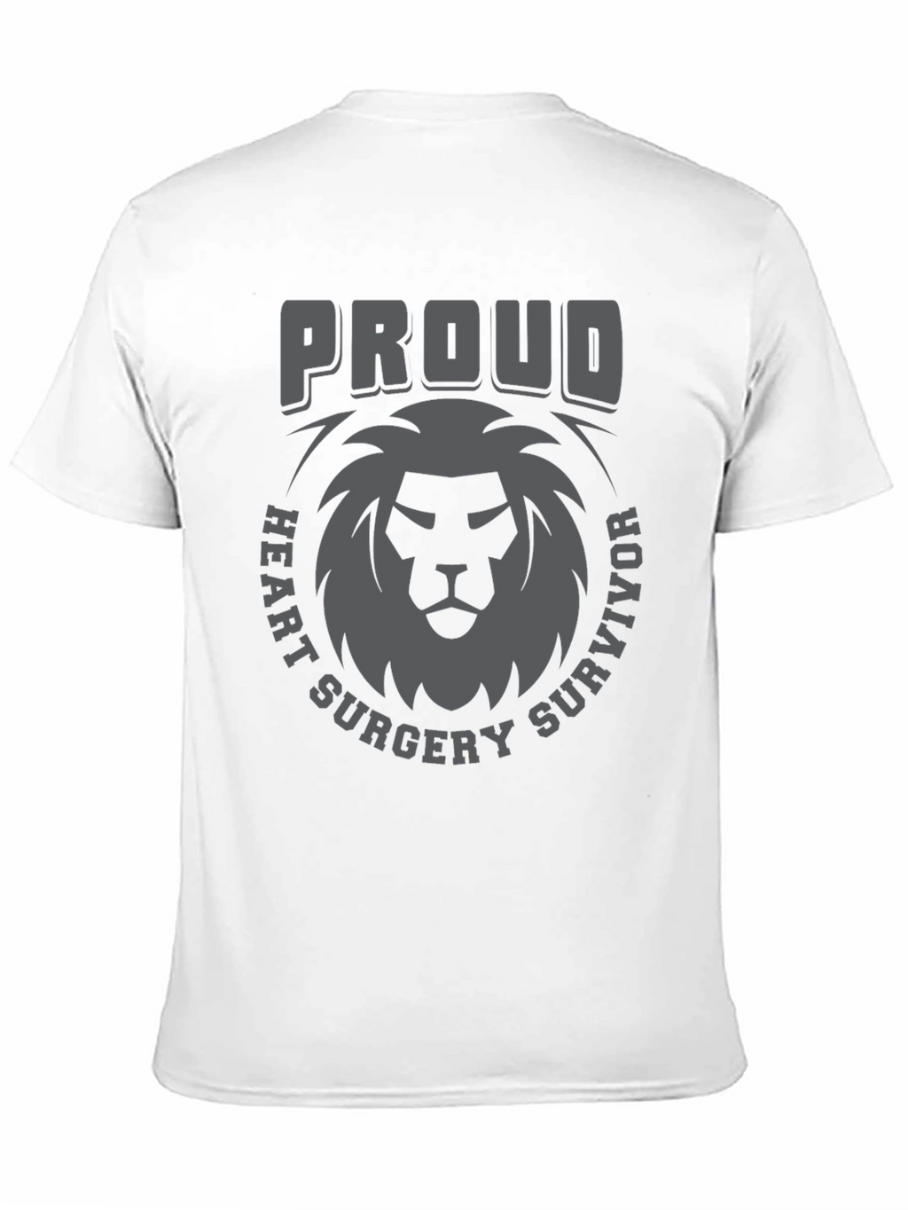 Proud Heart Surgery Survivor Lion Graphic Tee
