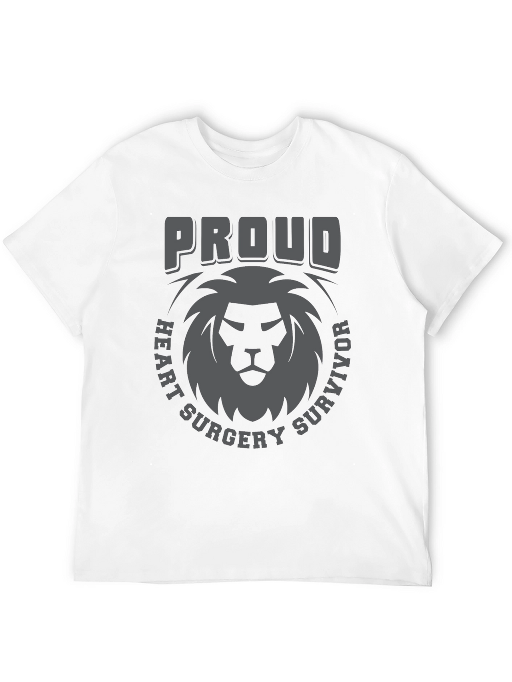 Proud Heart Surgery Survivor Lion Graphic Tee