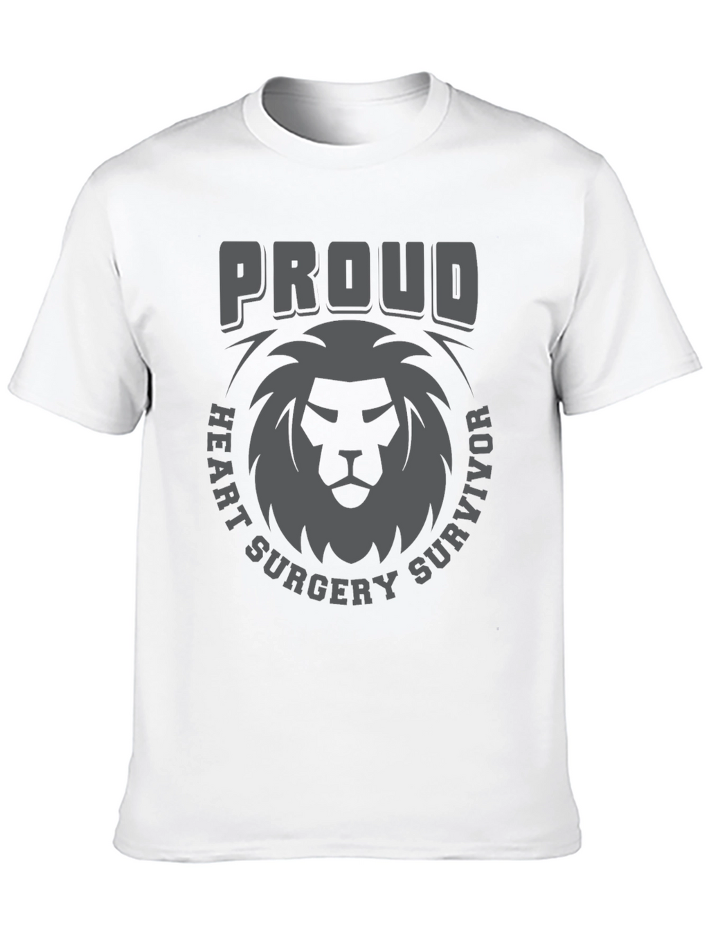 Proud Heart Surgery Survivor Lion Graphic Tee