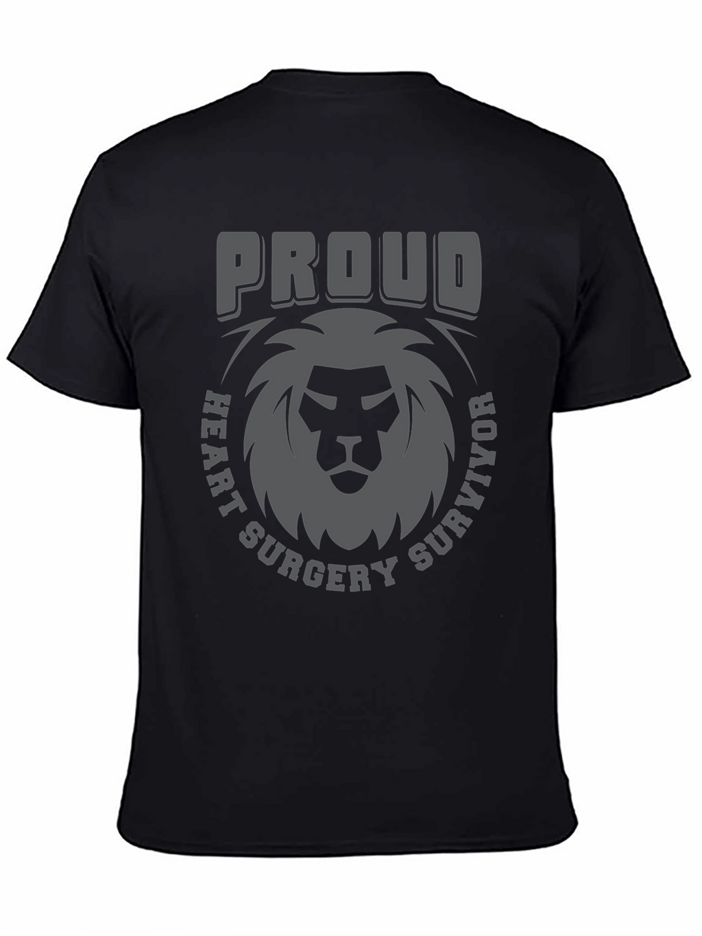 Proud Heart Surgery Survivor Lion Graphic Tee