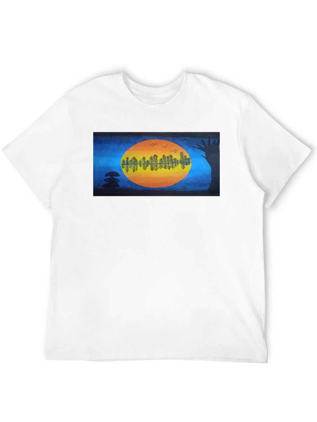 Natures Reflection Black T-Shirt