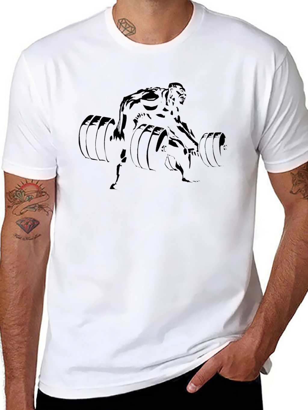 Weightlifter Graphic Black T-Shirt | Gym Apparel