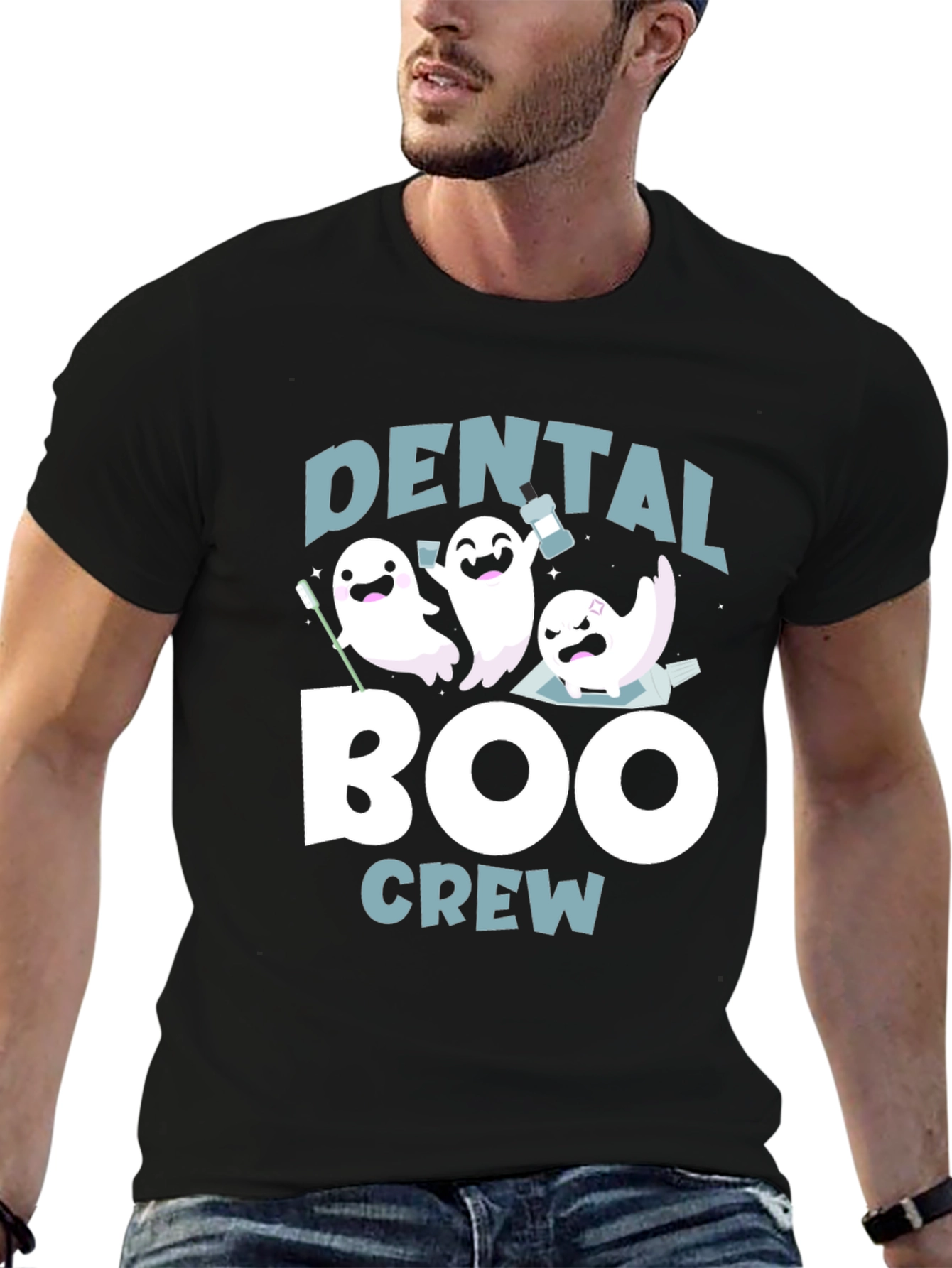 Dental Boo Crew T-Shirt Halloween Dentist Tee