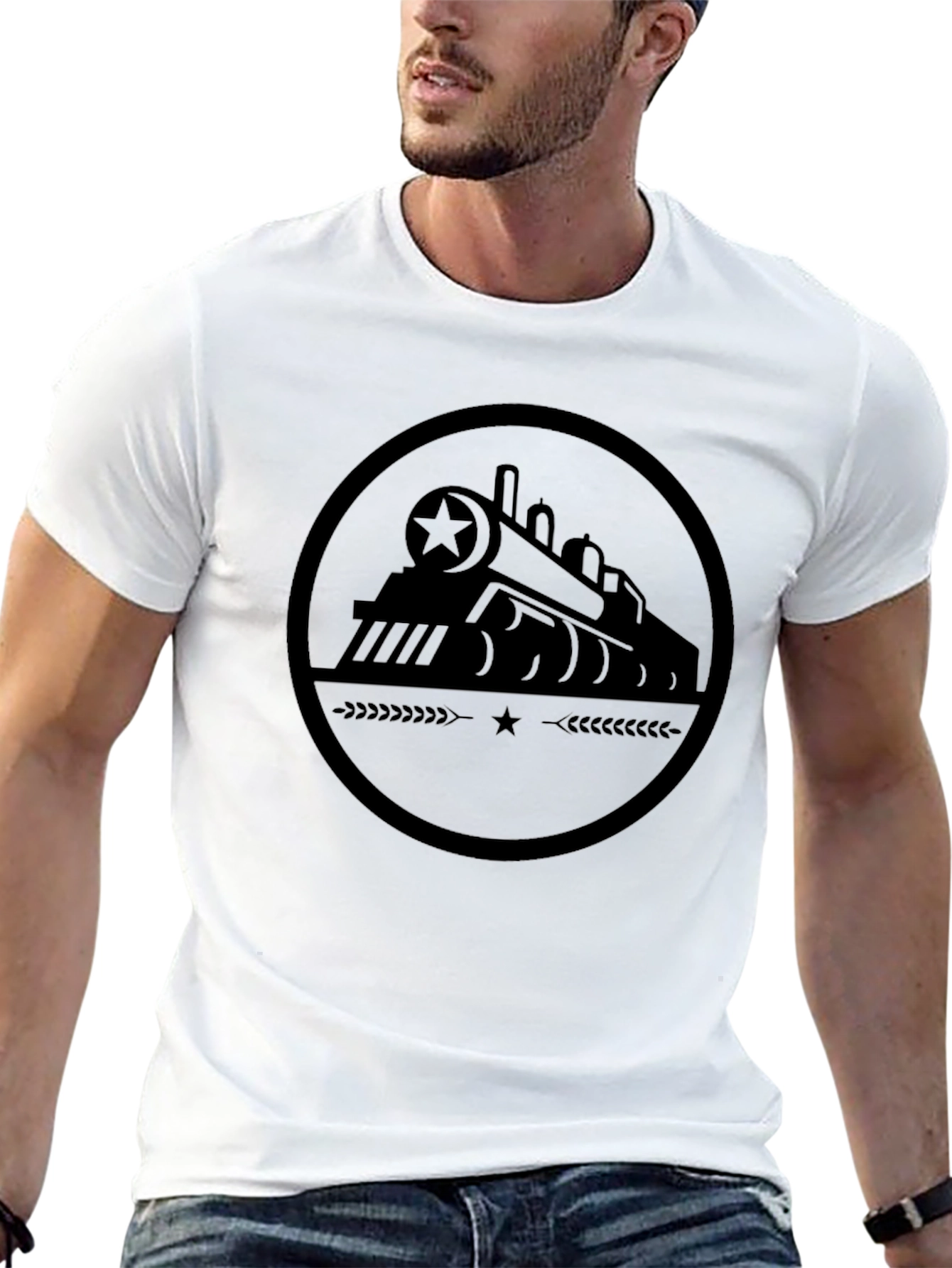 Train Graphic Black T-Shirt