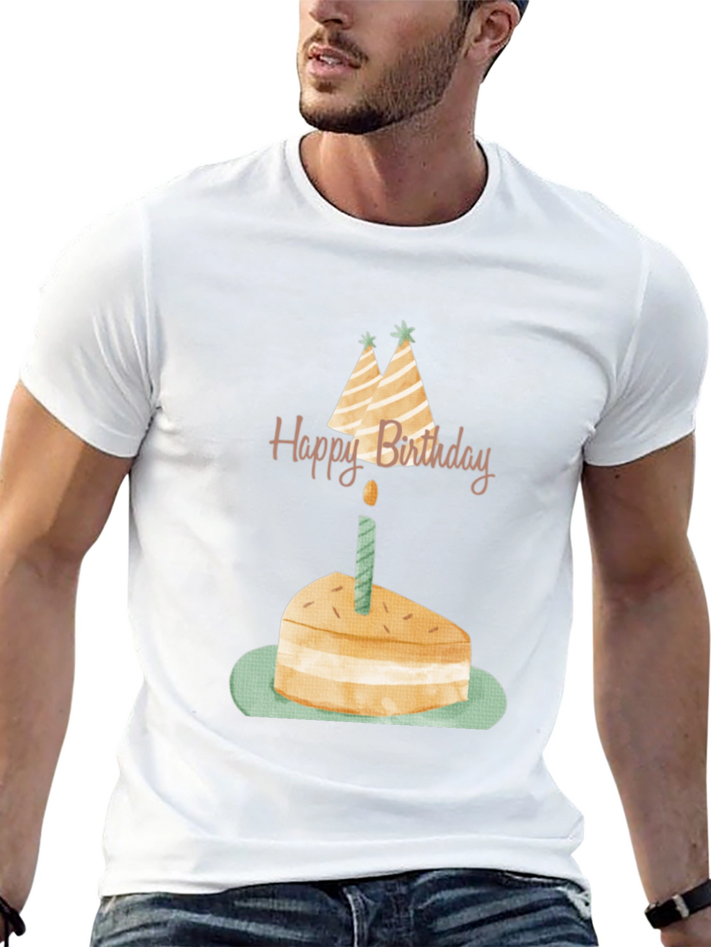 Birthday Cake Graphic Tee - Unisex Black T-Shirt