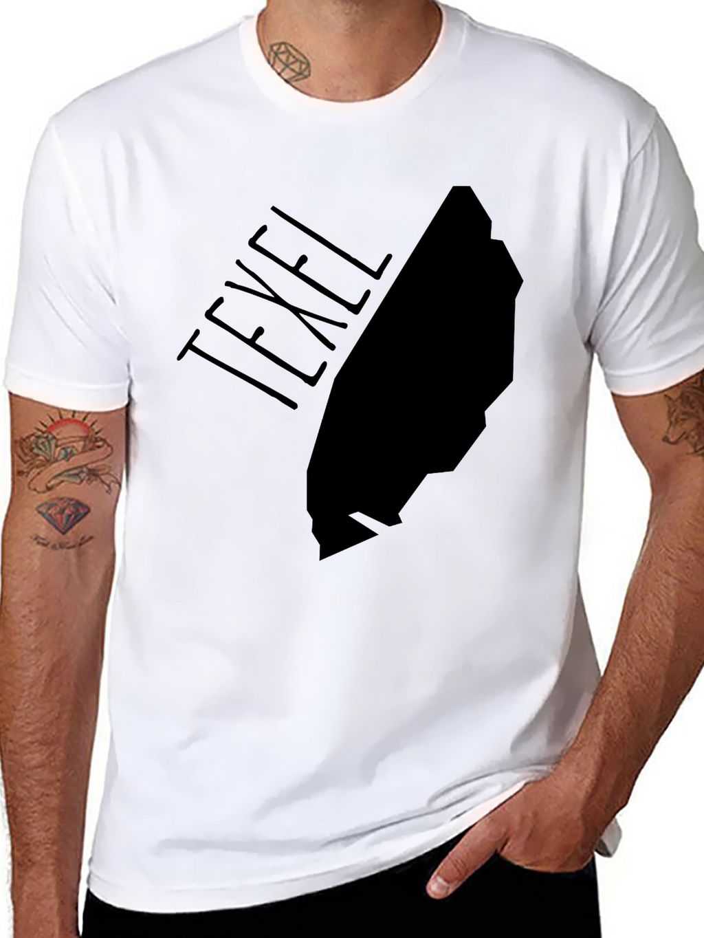 Texel Island Graphic Tee - Black Cotton T-Shirt