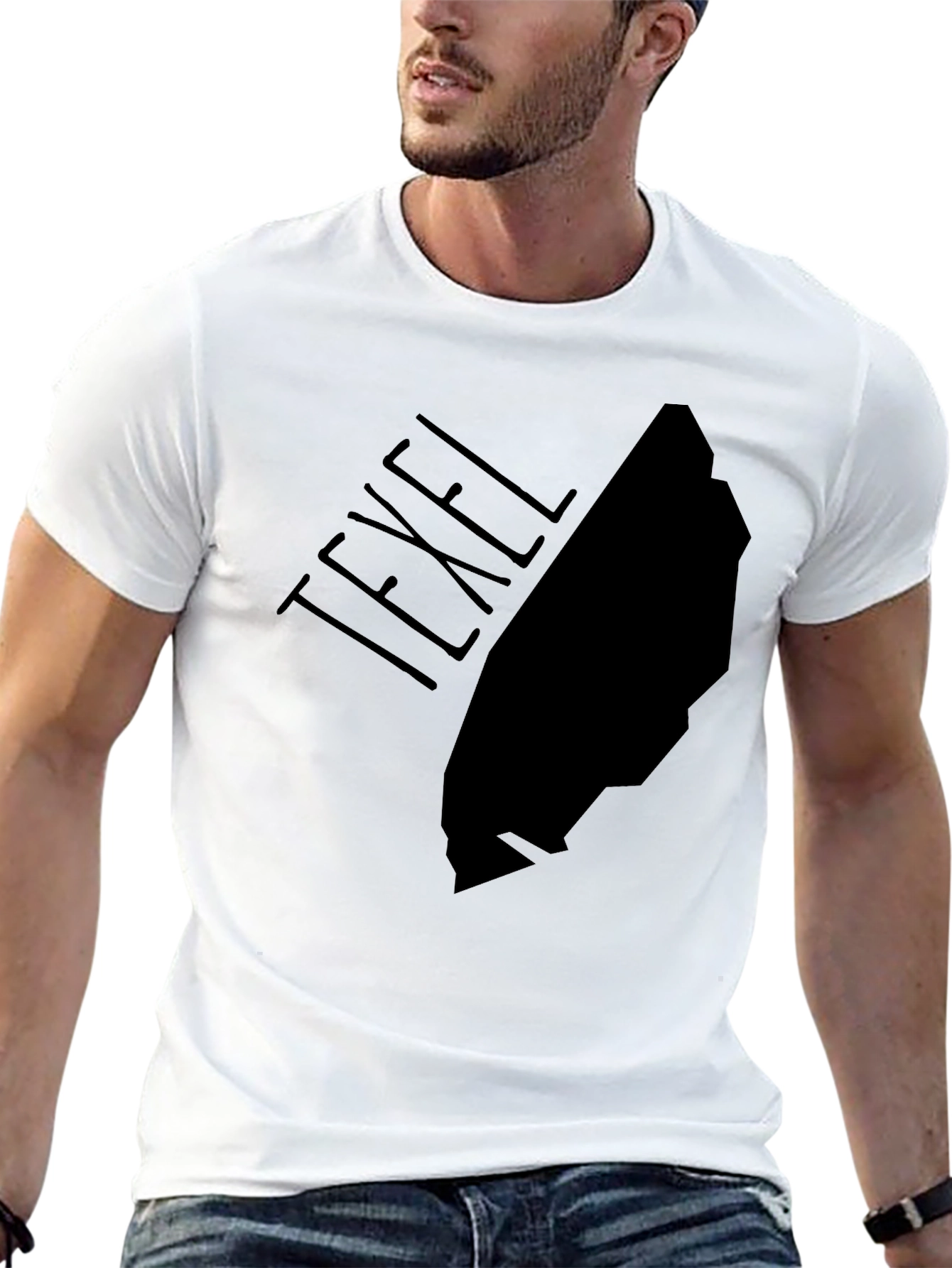 Texel Island Graphic Tee - Black Cotton T-Shirt