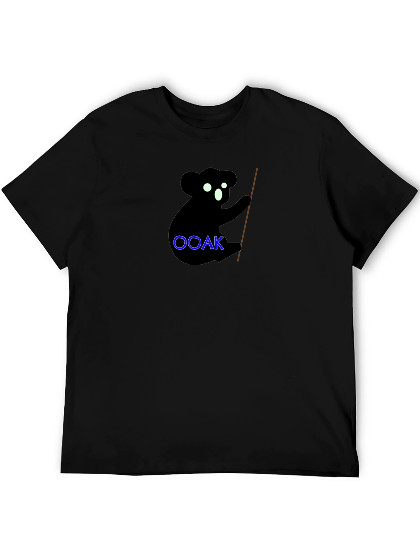 Koala OOAK Black Graphic Tee - Unique & Stylish