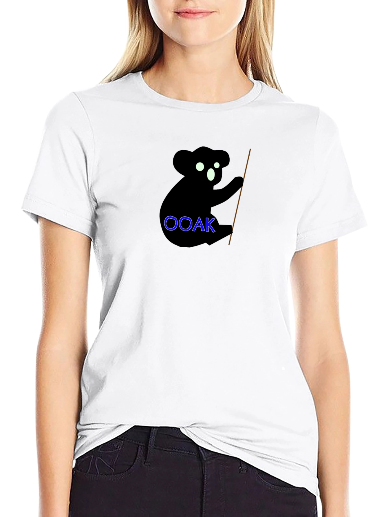 Koala OOAK Black Graphic Tee - Unique & Stylish