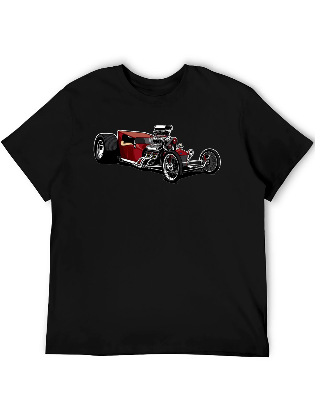 Hot Rod Car Graphic Black T-Shirt