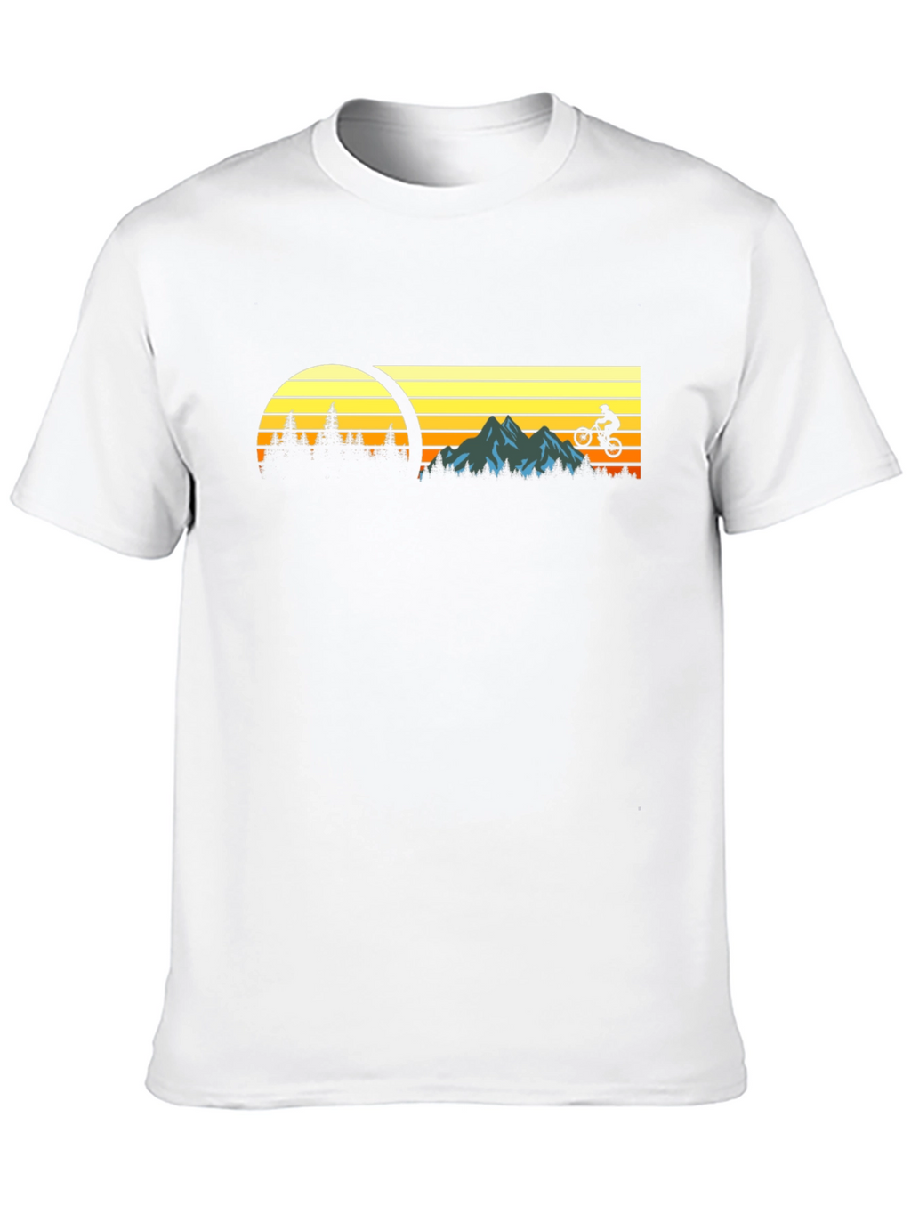 Mountain Biking Sunset Graphic Tee