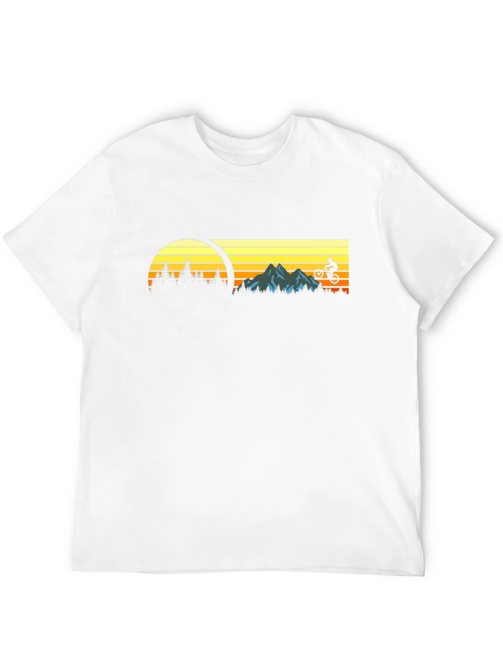 Mountain Biking Sunset Graphic Tee