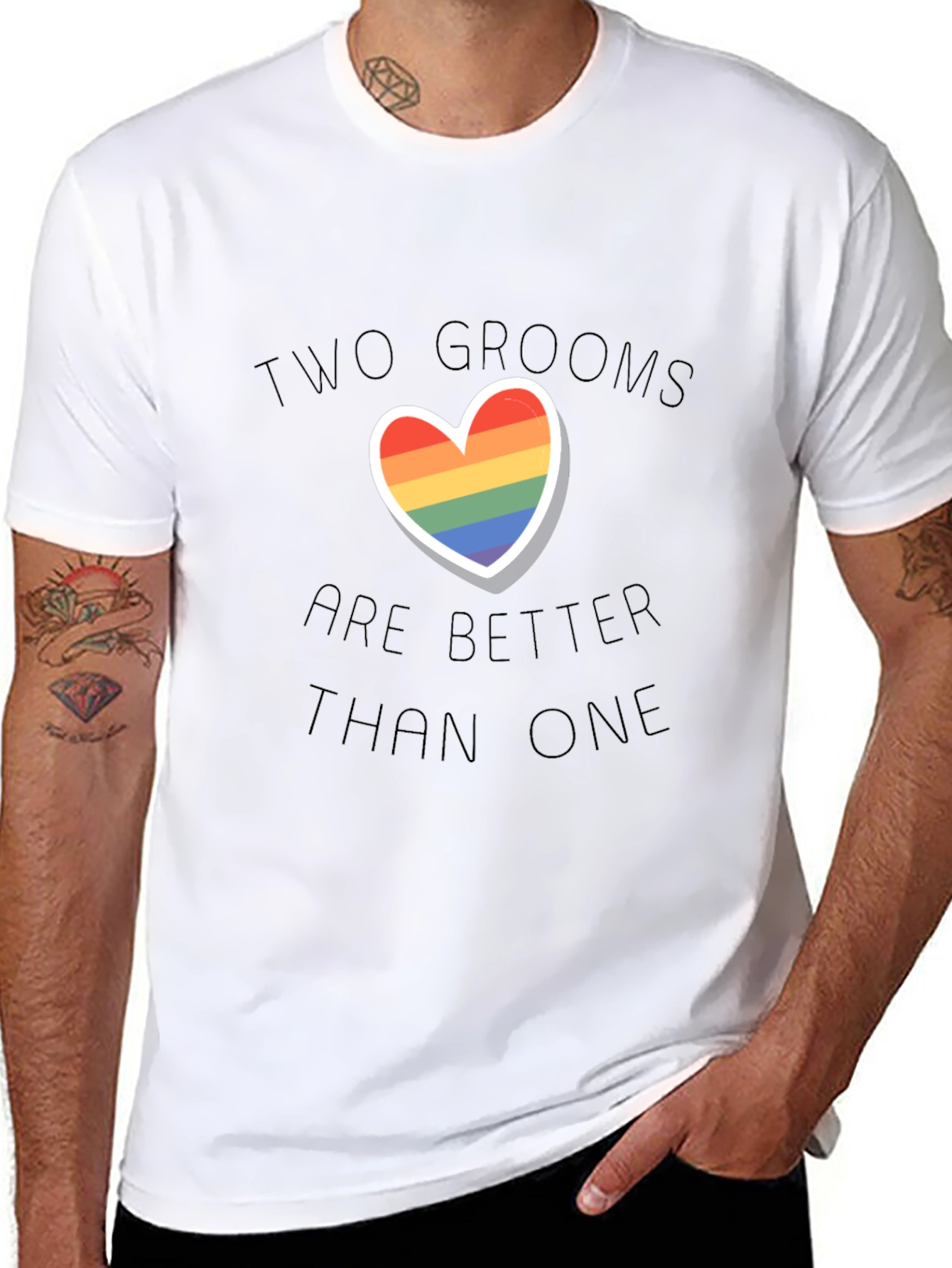 Two Grooms Are Better Than One Pride T-Shirt