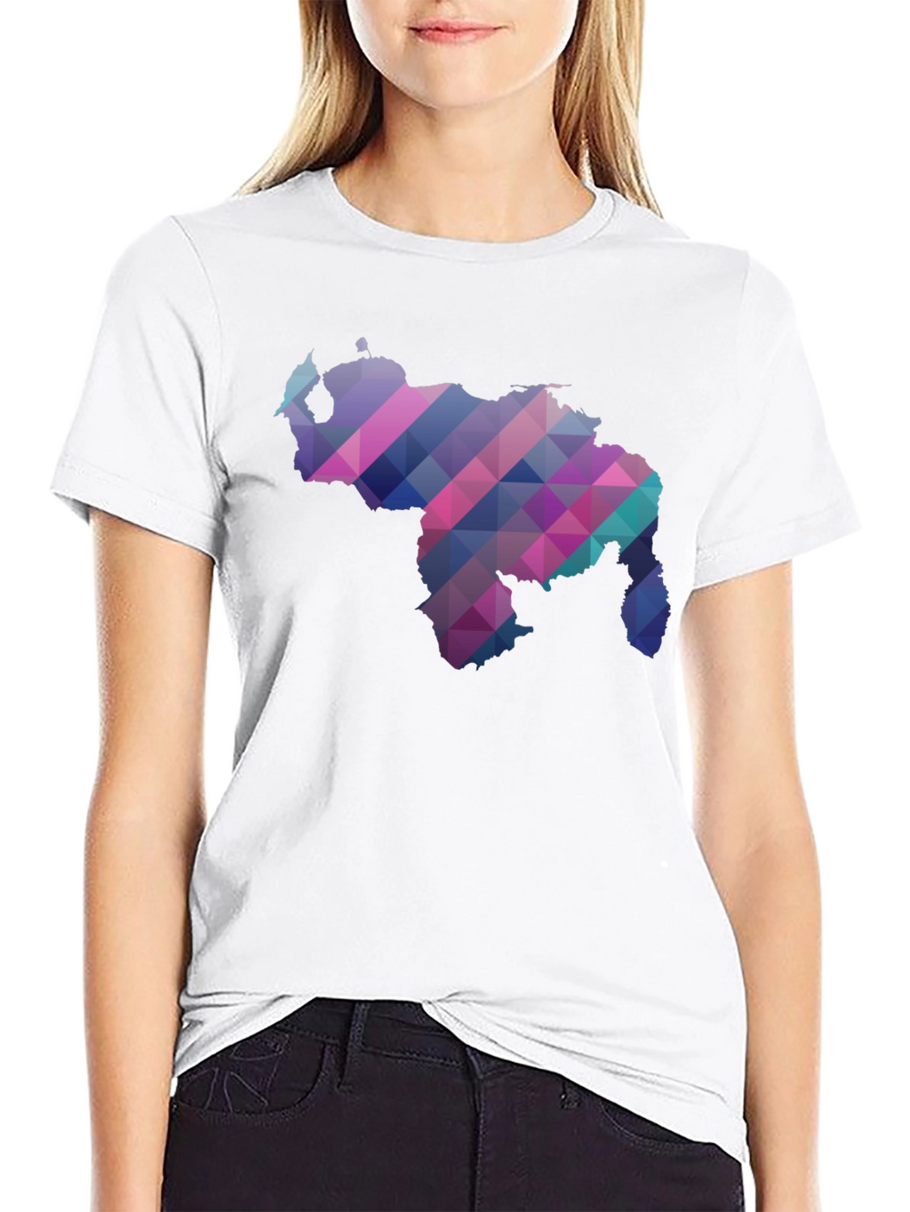 Venezuela Map Geometric Graphic T-Shirt