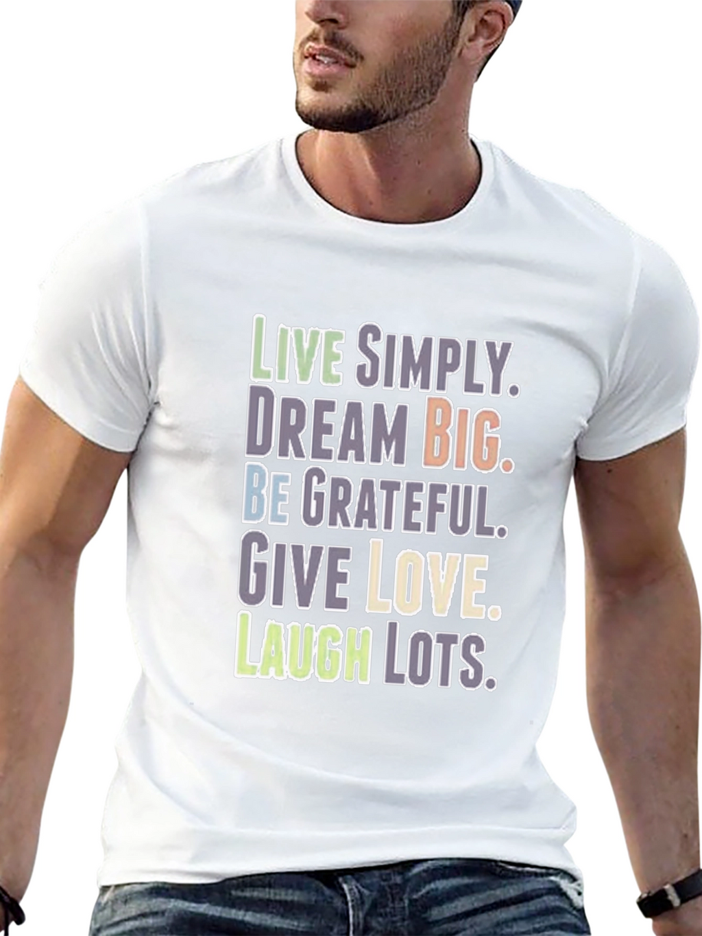 Live Simply Graphic T-Shirt - Inspirational Tee