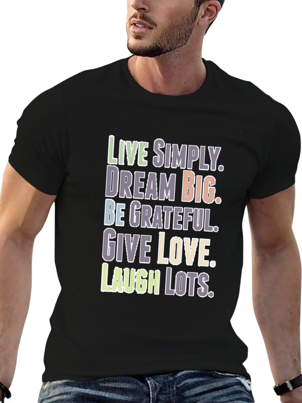 Live Simply Graphic T-Shirt - Inspirational Tee