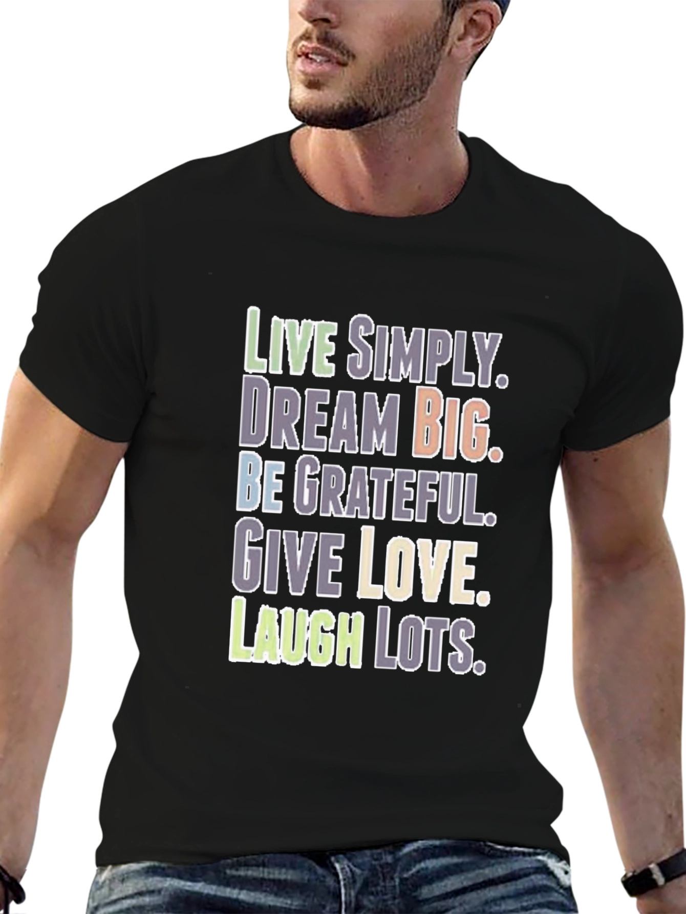 Live Simply Graphic T-Shirt - Inspirational Tee