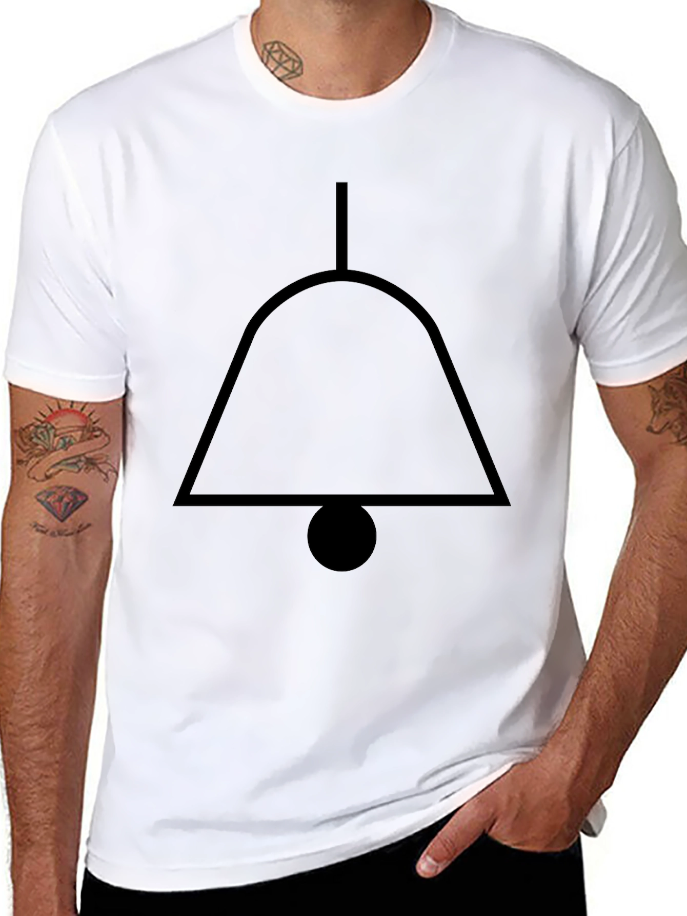 Bell Symbol Black Graphic T-Shirt