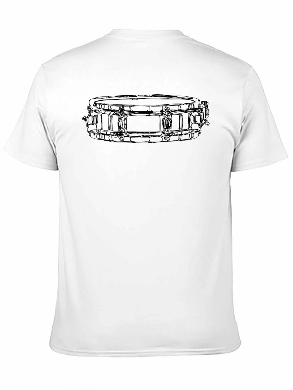 Black Snare Drum Outline Graphic Tee