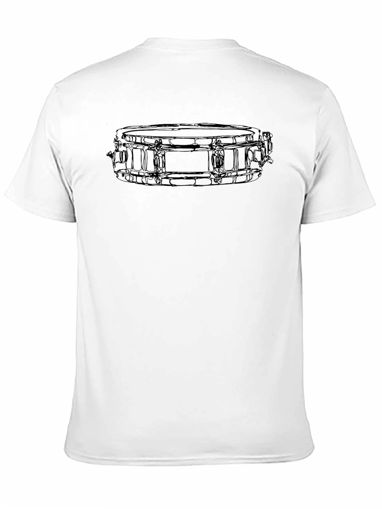 Black Snare Drum Outline Graphic Tee