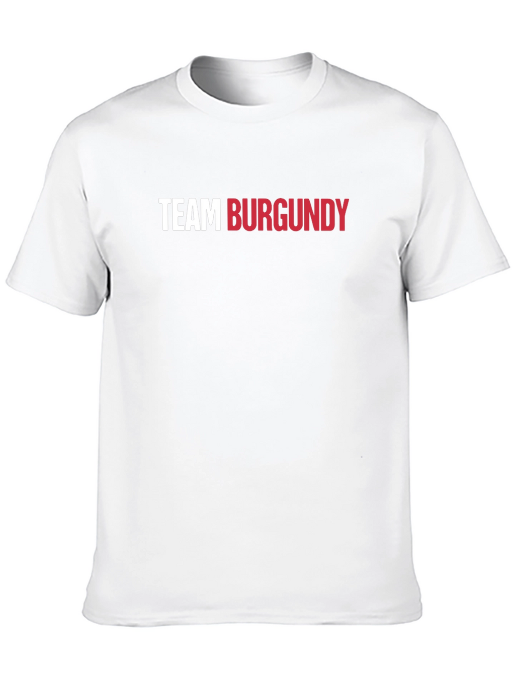 Team Burgundy Graphic Tee - Trendy Crew Neck T-Shirt