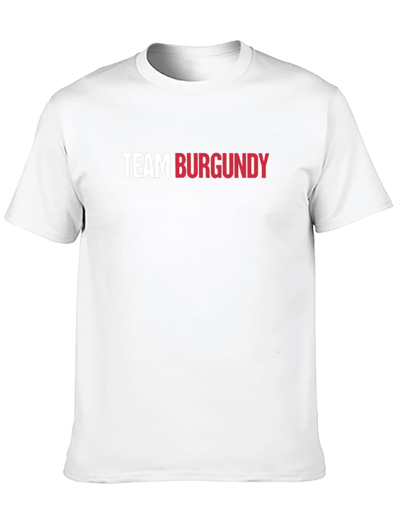 Team Burgundy Graphic Tee - Trendy Crew Neck T-Shirt