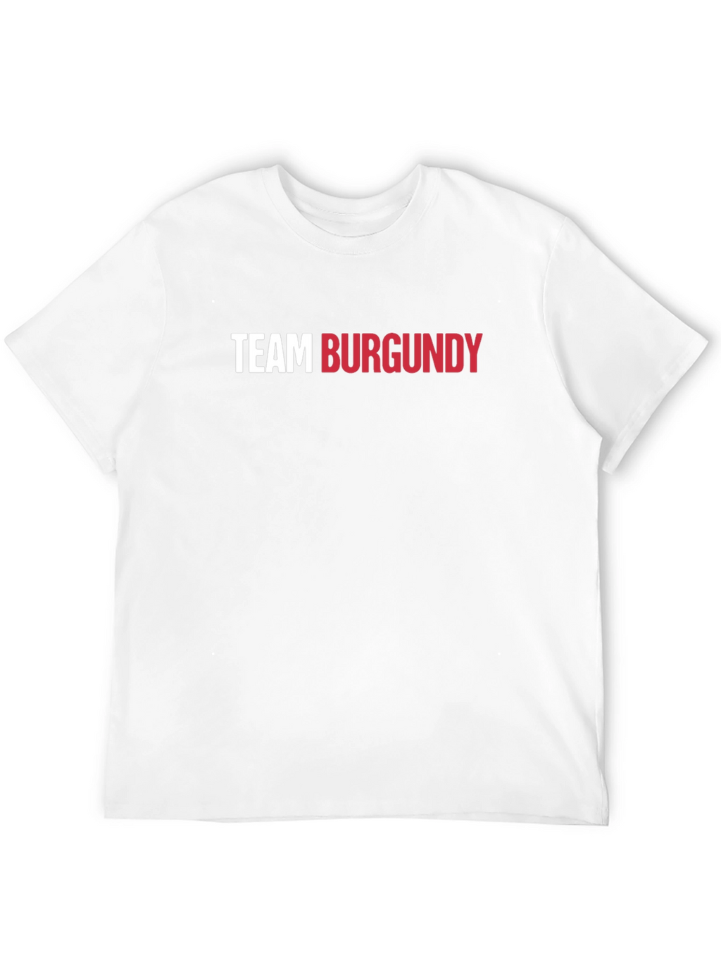 Team Burgundy Graphic Tee - Trendy Crew Neck T-Shirt