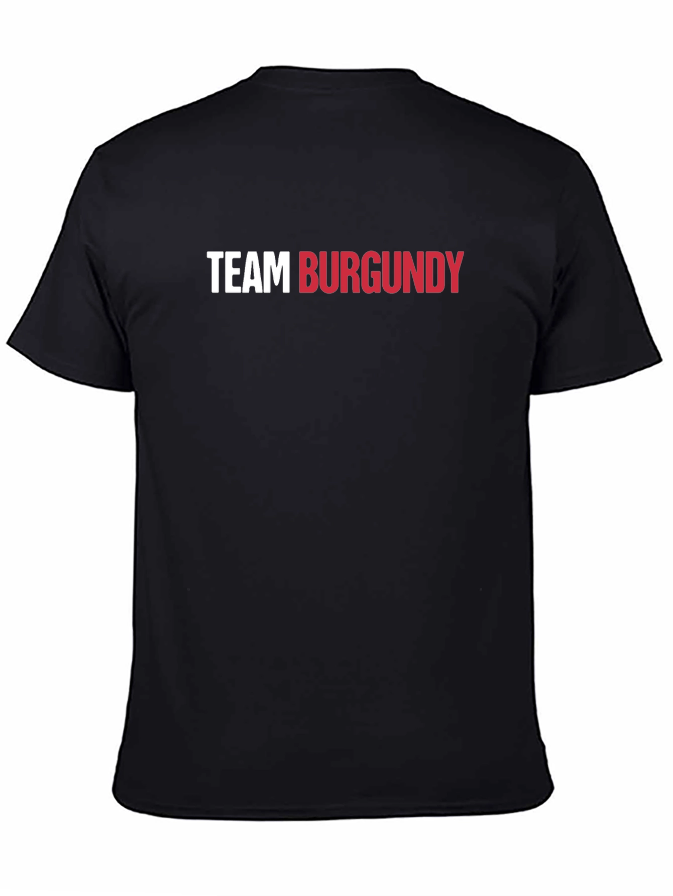 Team Burgundy Graphic Tee - Trendy Crew Neck T-Shirt