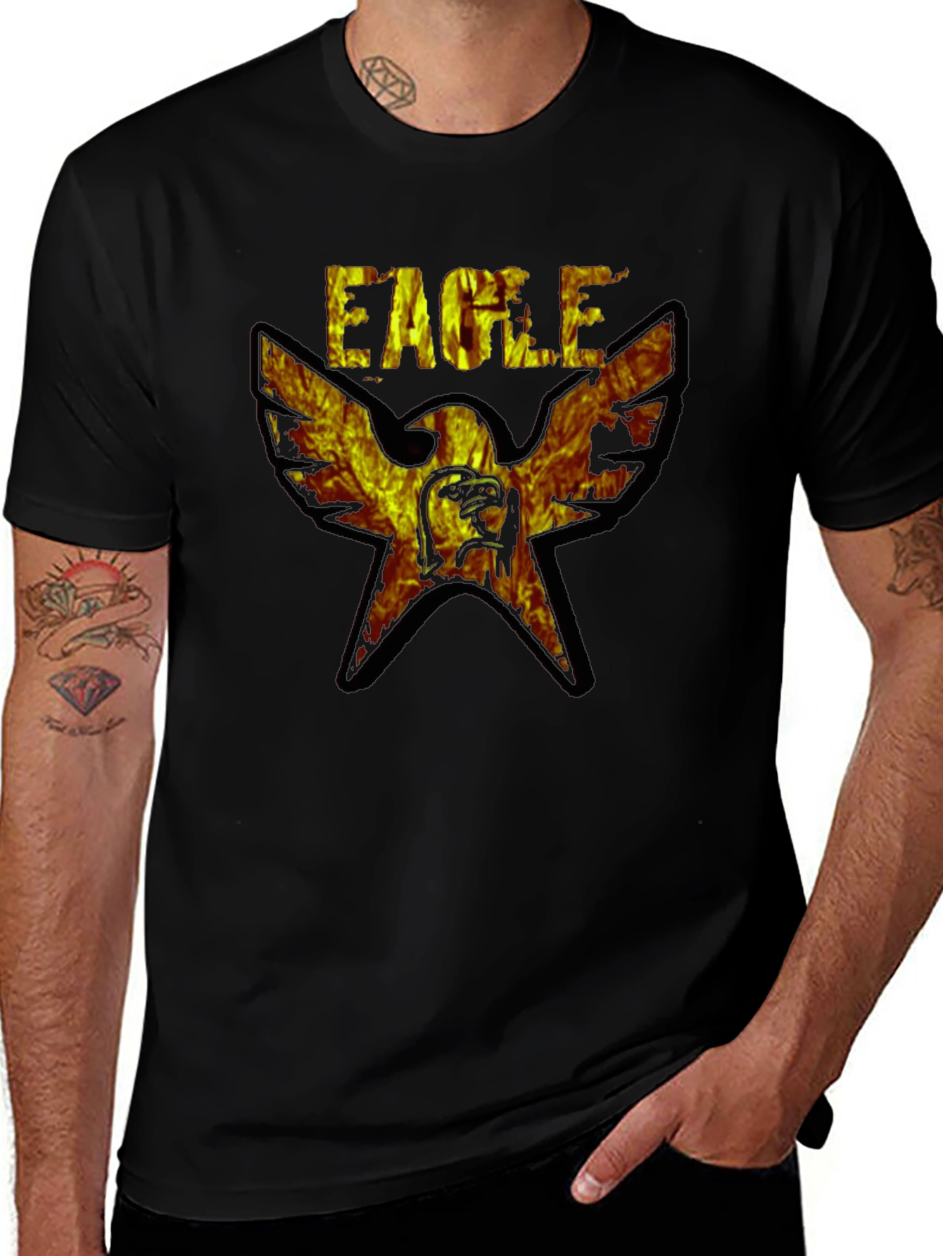 Fiery Eagle Graphic T-Shirt - Bold & Unique Design