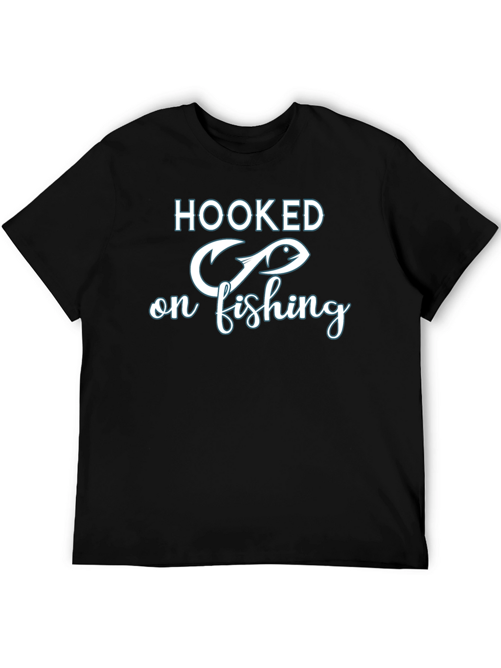 Hooked On Fishing Graphic T-Shirt - Fisherman Tee