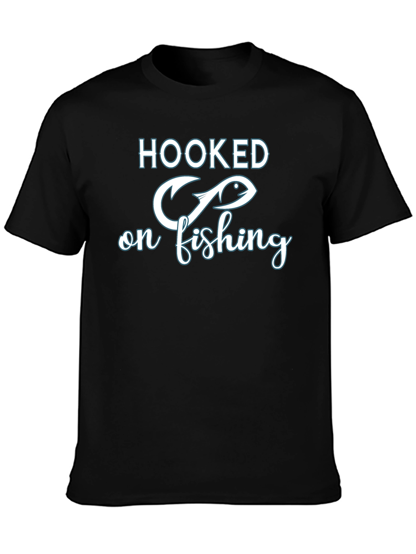 Hooked On Fishing Graphic T-Shirt - Fisherman Tee
