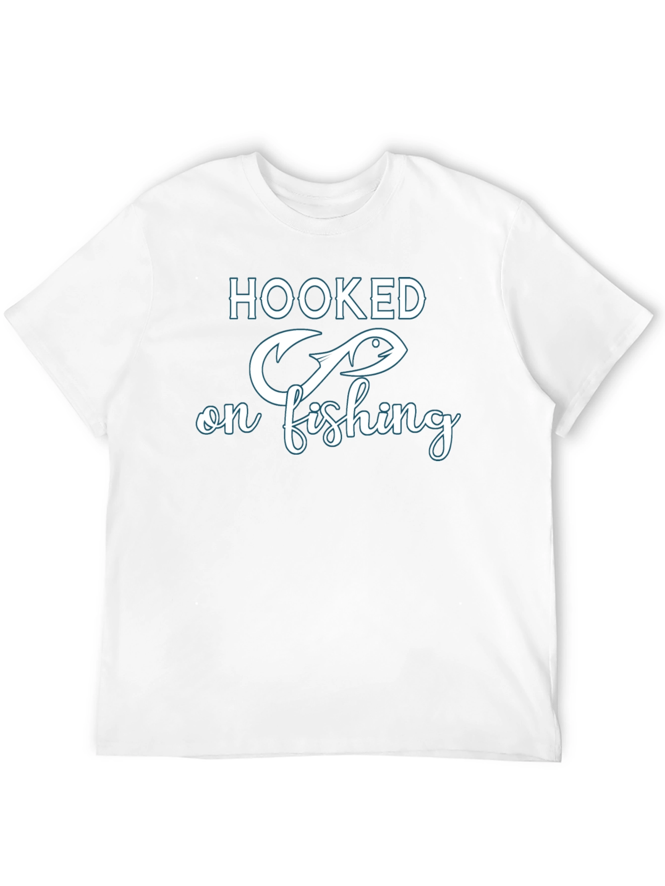 Hooked On Fishing Graphic T-Shirt - Fisherman Tee