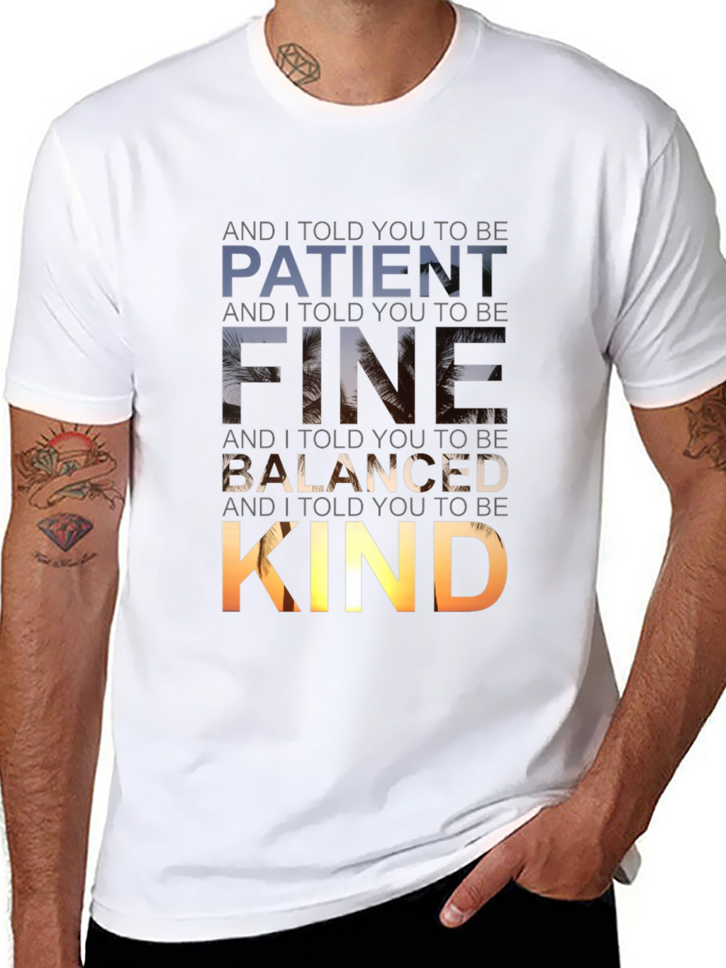 Patient Fine Balanced Kind Graphic Tee