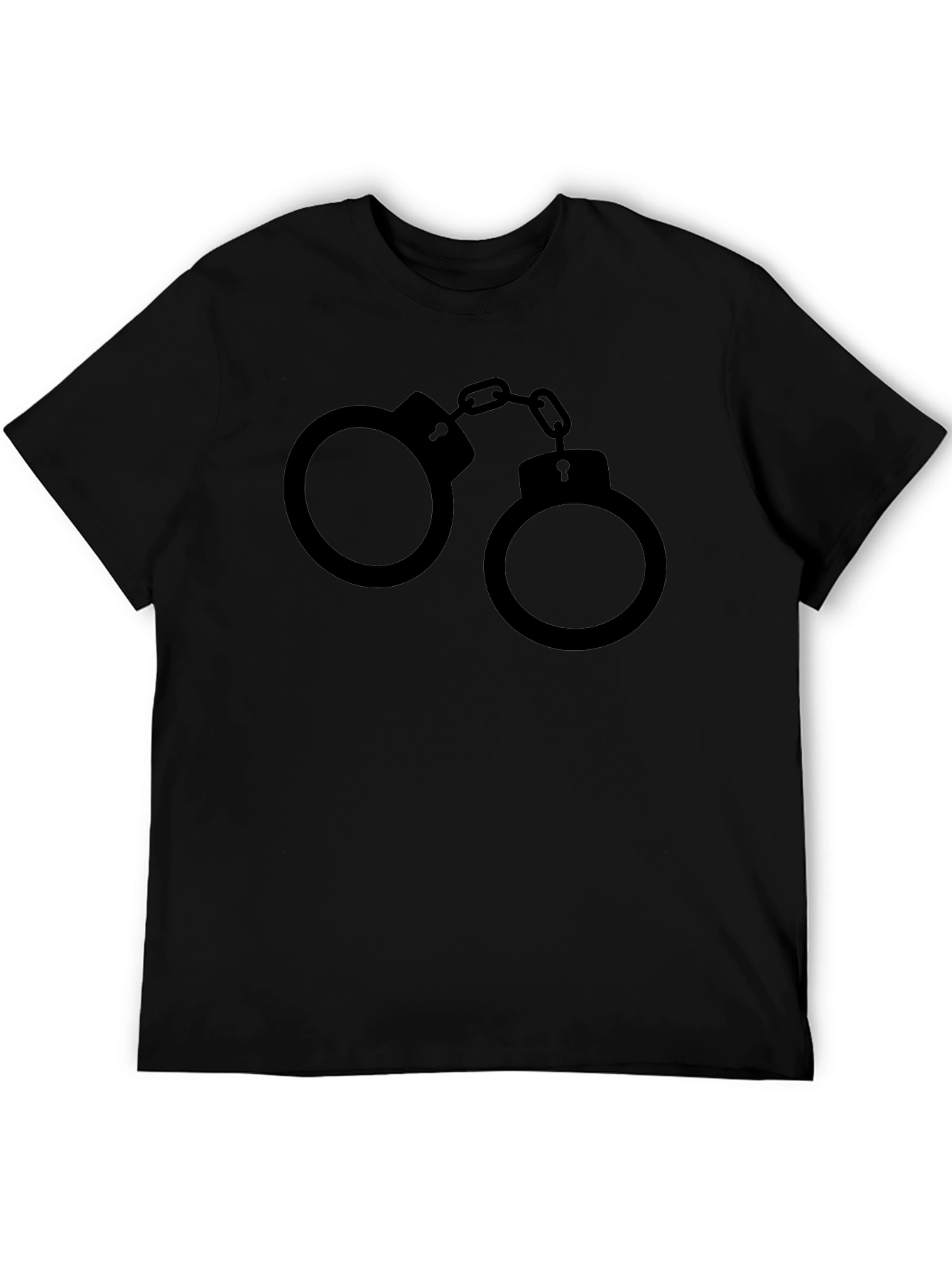 Handcuffs Graphic Black T-Shirt