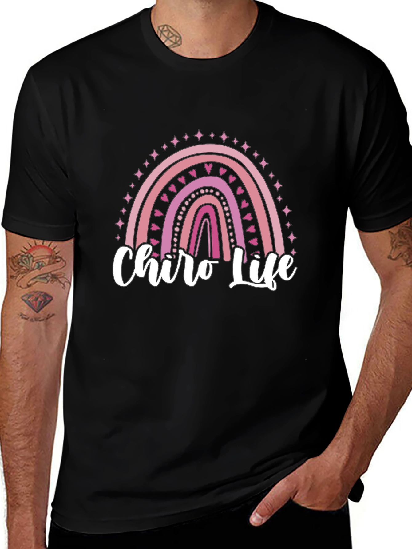 Chiro Life Rainbow Graphic T-Shirt