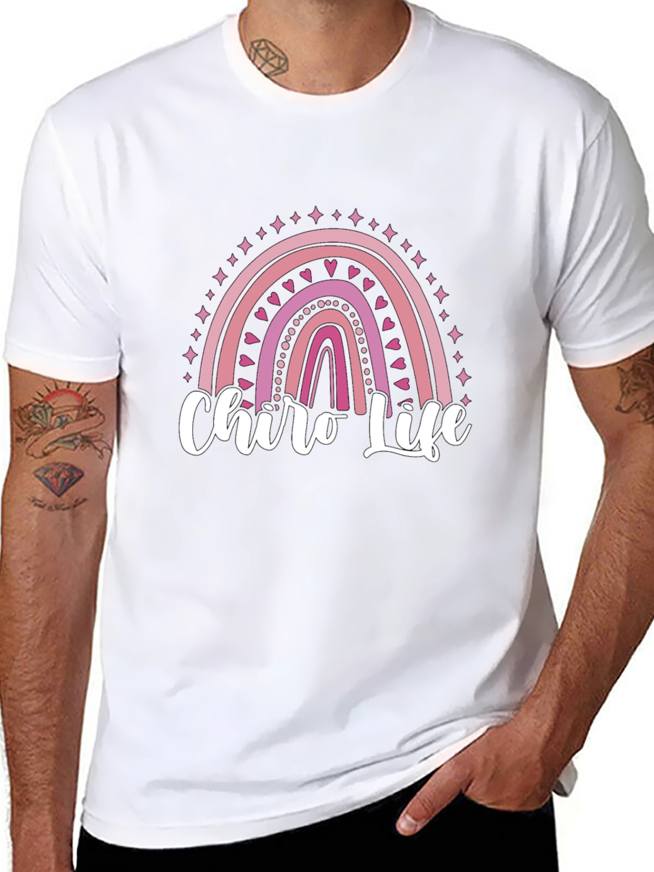 Chiro Life Rainbow Graphic T-Shirt