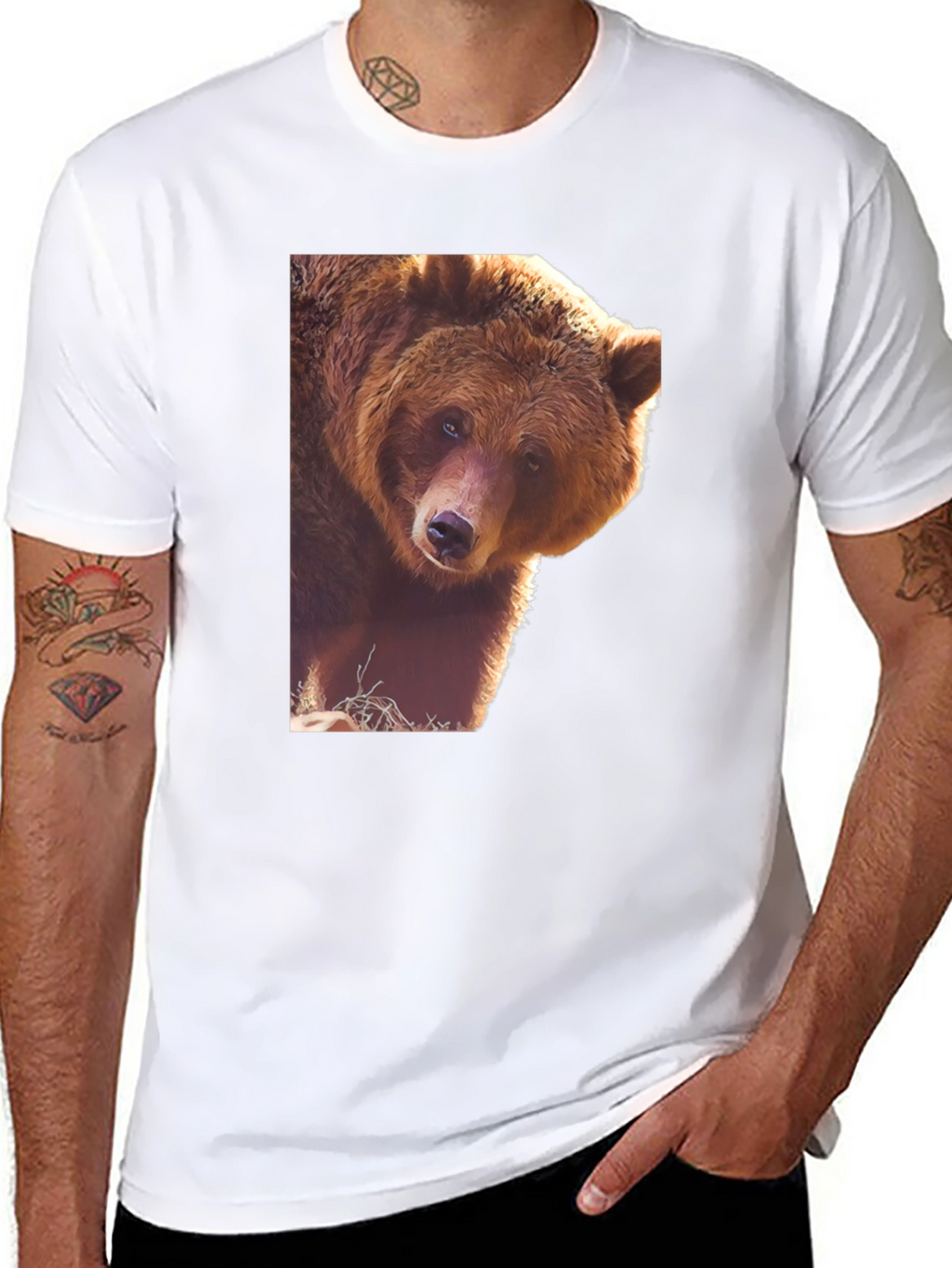 Bear Graphic Black T-Shirt