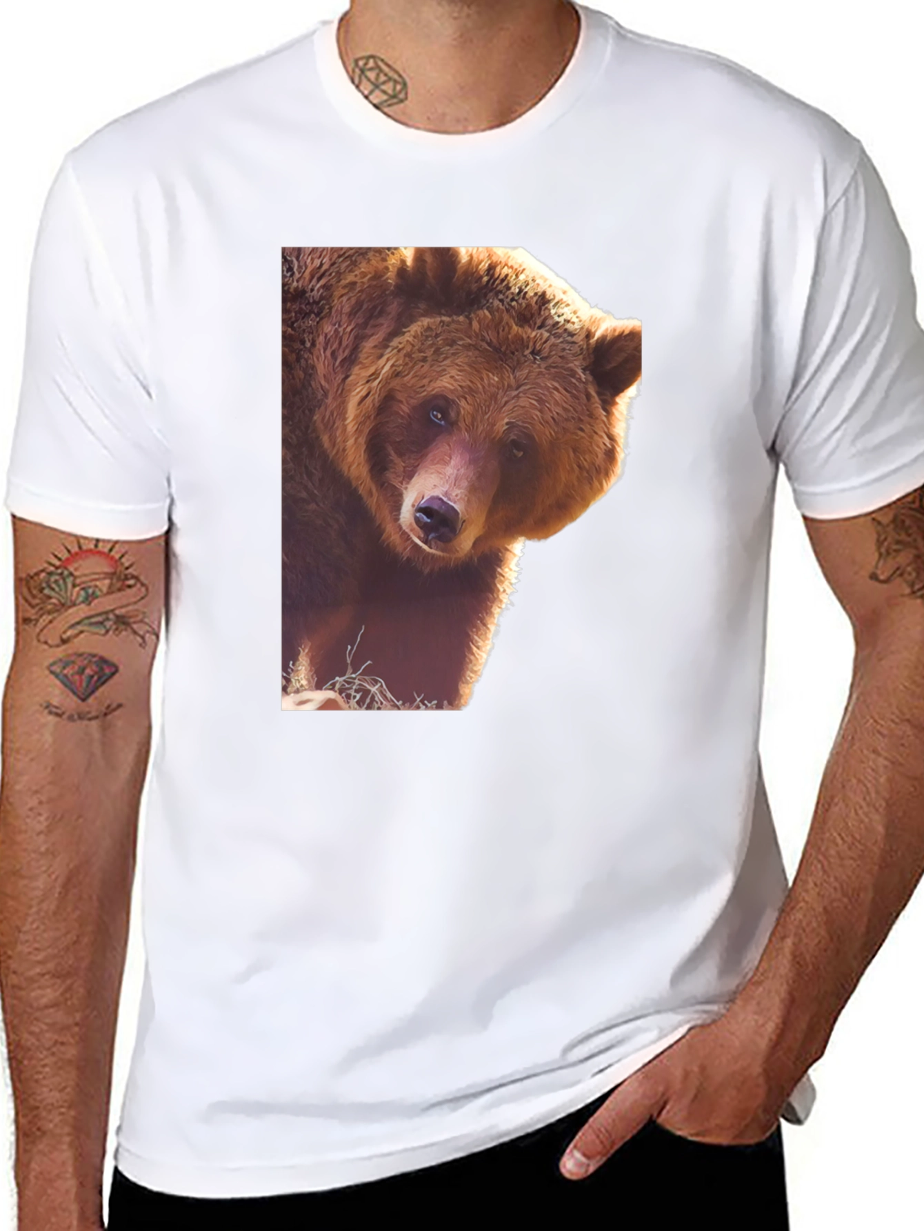 Bear Graphic Black T-Shirt